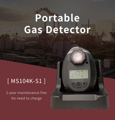 MS104K-S1 Two Year Maintenance Free Protable Single Gas Detector Diffusion Measurement For CO2 CO H2S O2 EX