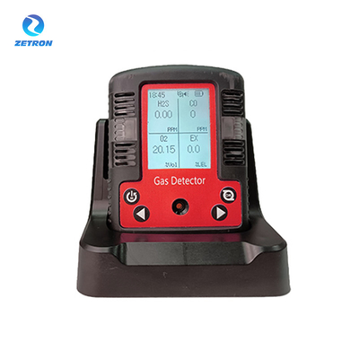 Zetron Ms104K-M Compact Four In One Gas Detector Monitor Toxic And Combustible Gases Safely