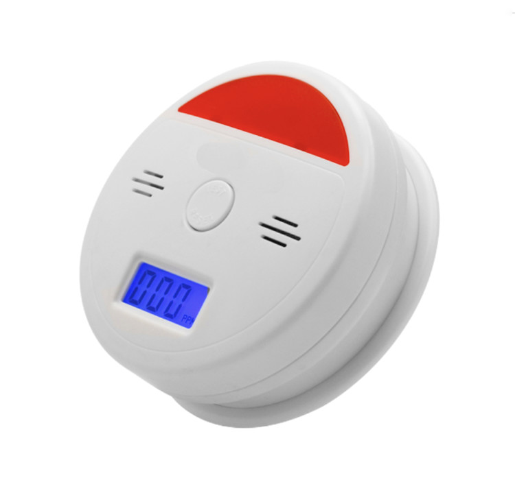 Light And Sound Alarm Gas Detector 120g 96*38mm CO Gas Leak Detector 95RH