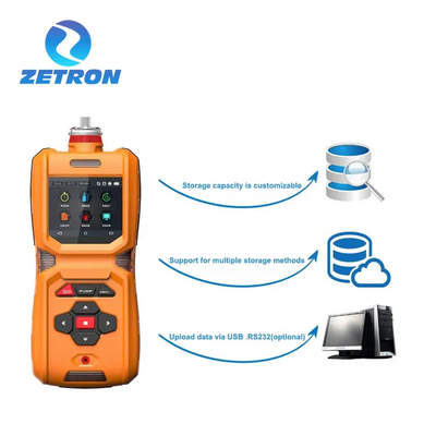 MS600 Zetron Handheld Multi Gas Detector PID Detection Built In Pump With LCD Display