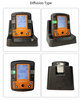 Portable Multi Gas Detector with 1400 mAh Battery Large-Capacity Data Storage and Fall Alarm for Industrial Safety