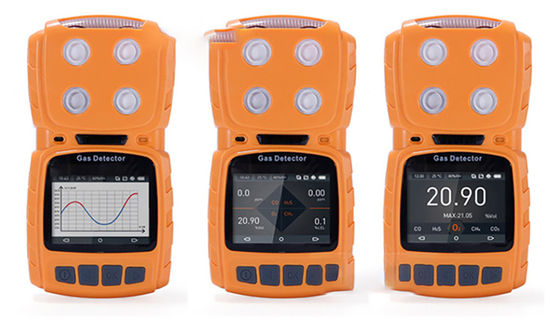 Zetron 4 In 1 Portable Multi Gas Detector H2S O2 CO EX IP65 200g Compact Easy operate