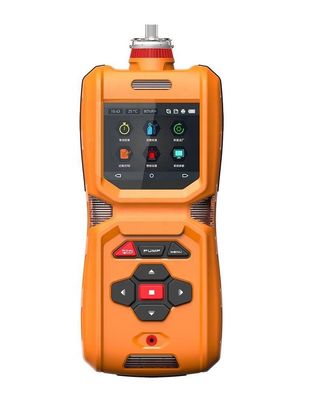 IP67 O2 Monitor MS600 6 Gas Analyzer Built In Pump With Large Display Screen Orange