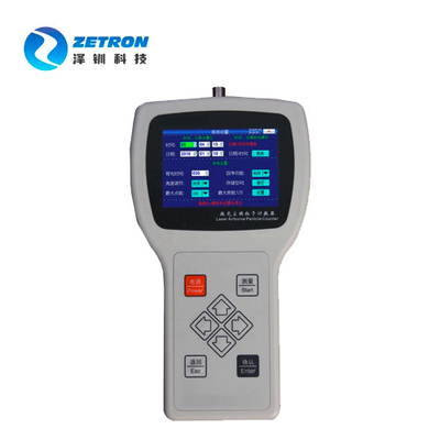 2.83L Flow Rate Handheld Airborne Particle Counter 6 Particle Size Channels